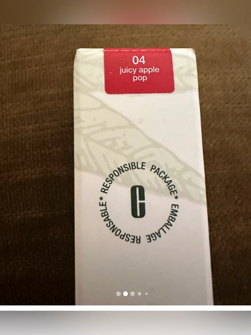 Clinique pop plush creamy lip gloss in juicy apple pop #04 New